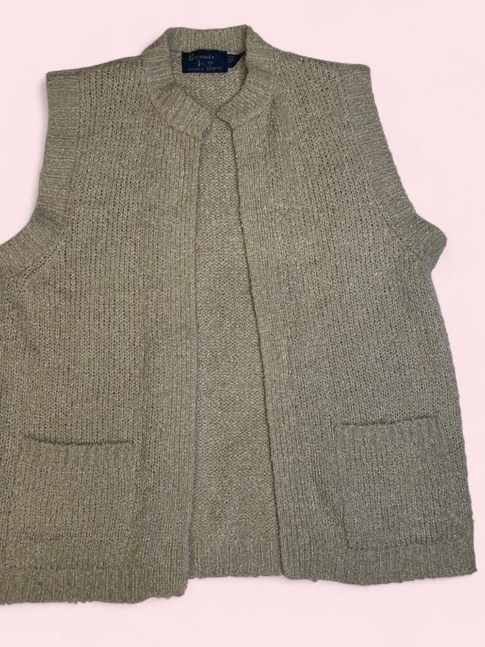 Tan knitted vest